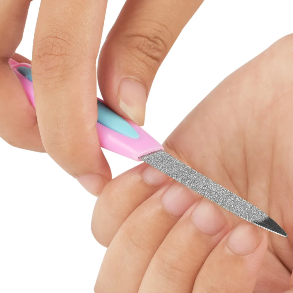 Пилка для ногтей Kalvaro 1 шт. отшелушивающая из нержавеющей стали с металлическим