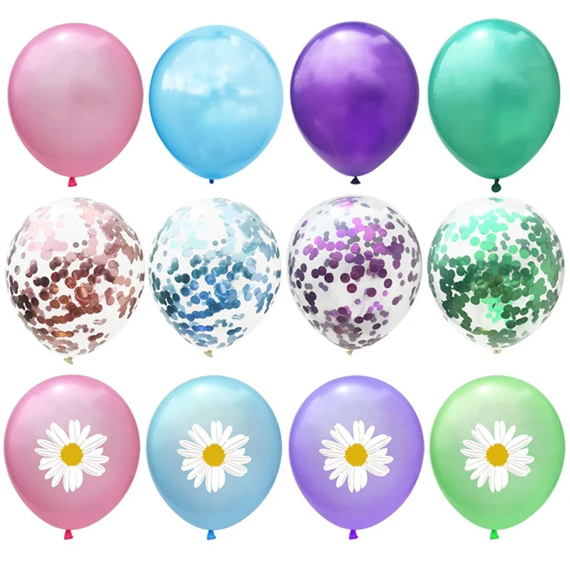 Воздушные шары с рисунком маргариток латексный воздушный шар конфетти украшение