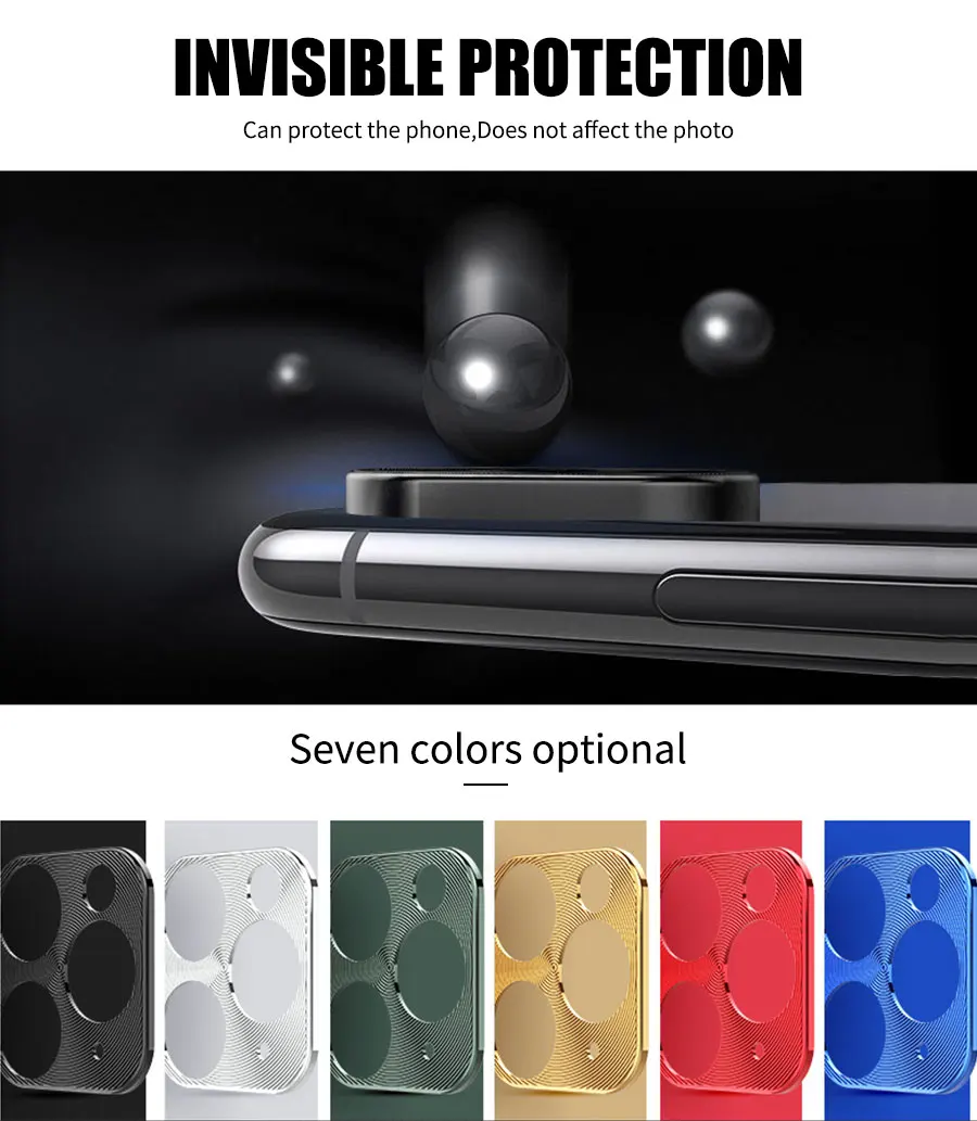 Iphone 11 Pro Max защитный чехол для экрана для iphone 11 Pro защита для камеры металлическое заднее кольцо для объектива для iphone 11 чехол для объектива камеры