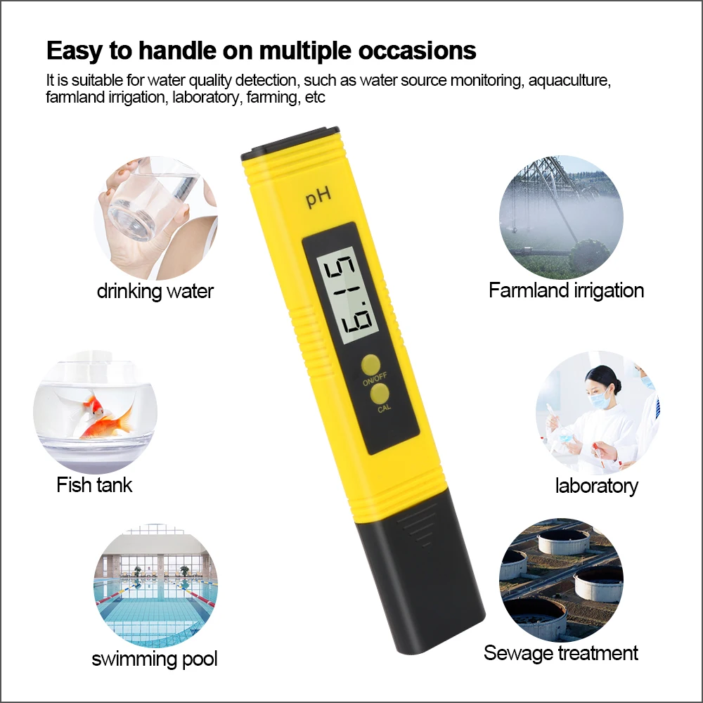 RZ PH Meter Water Hydroponics Digital Tester Pen 0.01 High Accuracy With 0-14 Range Household Drinking Pool Aquarium | Инструменты
