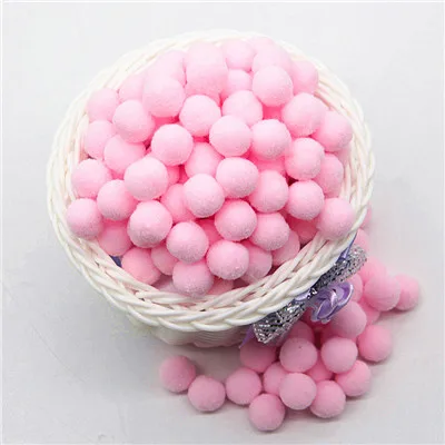 15mm 13pink Мульти размер белый розовый синий помпоны куклы DIY одежды материал ручной работы мягкие пушистые Помпоны мяч детские игрушки «сделай сам» Аксессуары 10 г - Цвет: 15mm 13pink