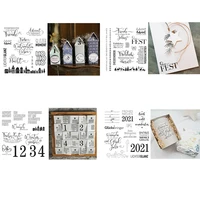greetings words number 2021 1 2 3 4 transparent clear silicone stamps for diy scrapbooking album paper cards crafts new 2020