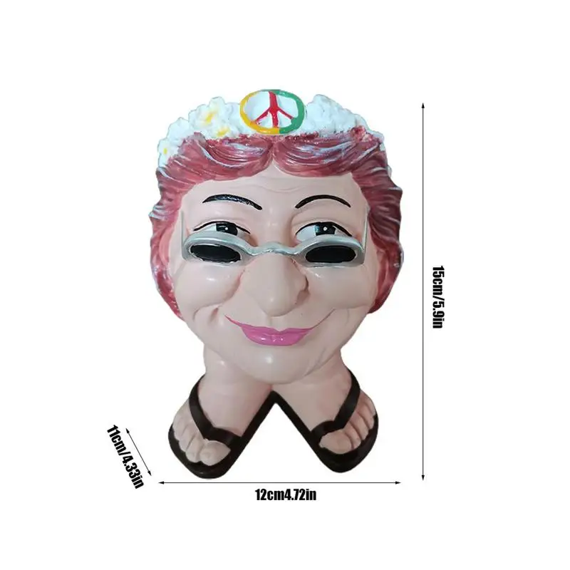 

Art Portrait Sculpture Plant Pots Decorative Face Planting Sculpture Garden Statue Artificial Flower Pot Garden Decor