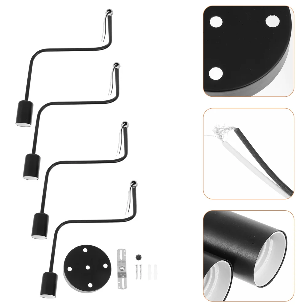 

1Pc Retro Iron Ceiling Lamp Simple Home Restaurant Light Decorative Lamp Black