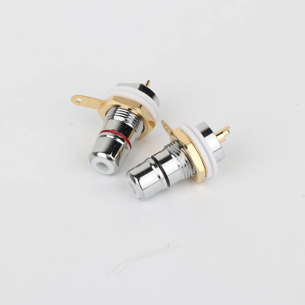 RS3005 hi аудио 8 шт. родиевый + позолоченный RCA разъем телефонный шасси женский HIFI AMP -