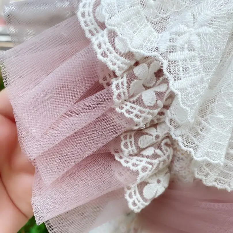 

2PCS Summer Lolita Spanish Princess Dress Lace stitching print GIrl Ball Gown Vintage Birthday Easter Party Dress For girl Y3080
