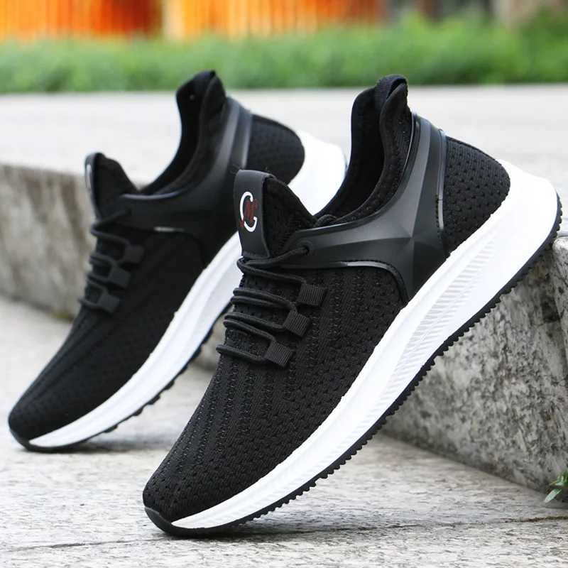 

2021 Comfortable Running Shoes New Men's Breathable Casual Mesh Shoes Comfortable High-top Lace-up Non-slip Low-top Sneakers