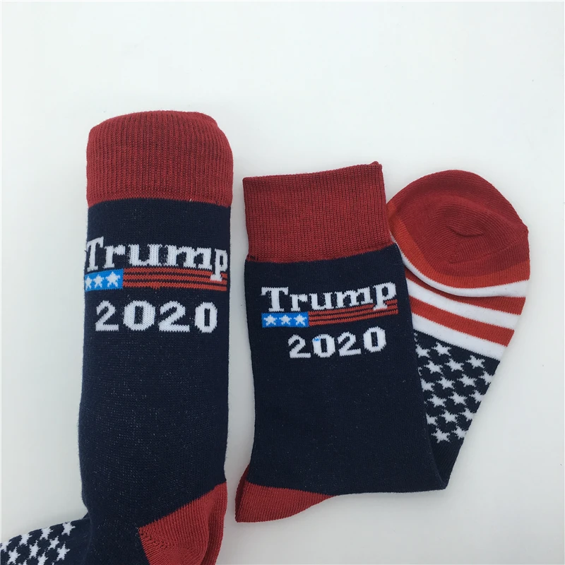 Смешные мужские креативные хлопковые носки Trump 2020 чтобы сделать Америку Великой