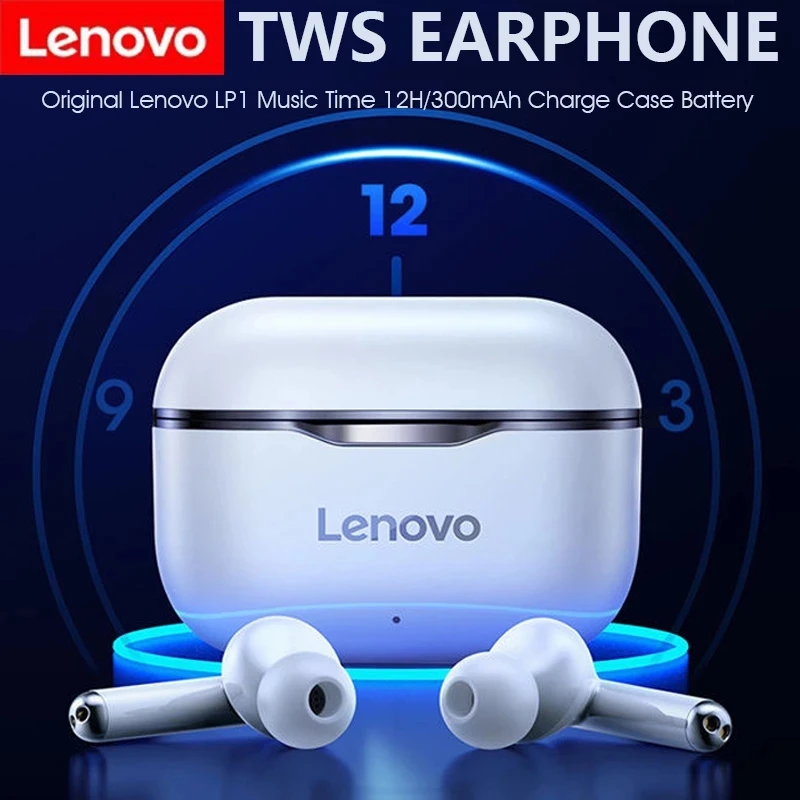 

TWS-наушники Lenovo LP1 с поддержкой Bluetooth 5,0 и сенсорным управлением