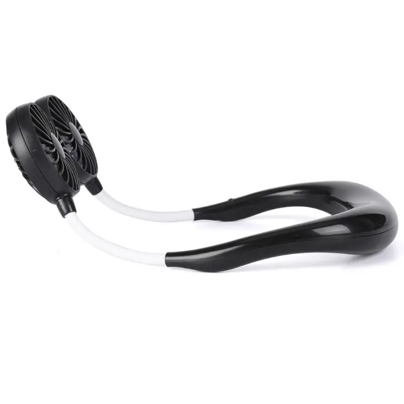 

USB Rechargeable 3 Gears Portable Wearable Fan Hands-free Neck Hanging Mini Sports Fan Air Cooler