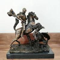 saint george kill the dragon statue bronze famous sculpture replica anqiue mythology figurine art home decor