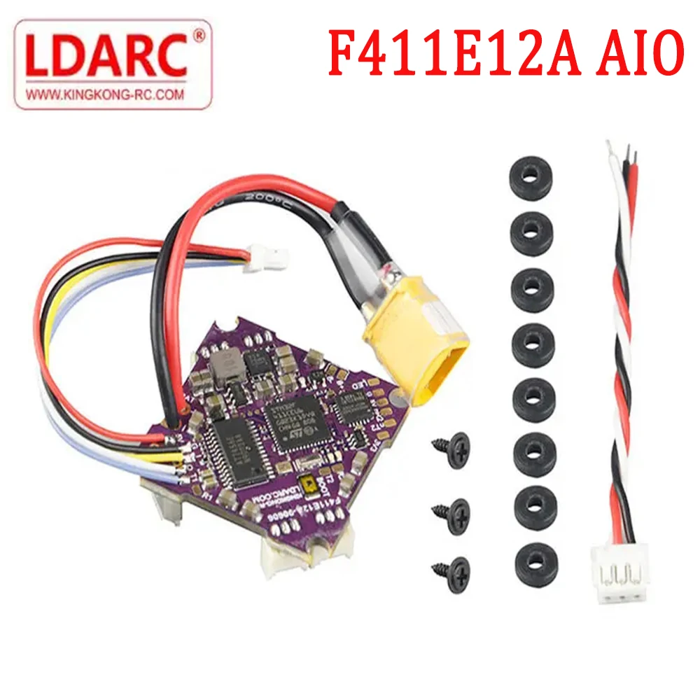 Контроллер полета LDARC F411E12A F4 OSD AIO BEC датчик мощности и 12A BL_S 2 4S 4 в 1 ESC для beta85X Mobula7 FPV