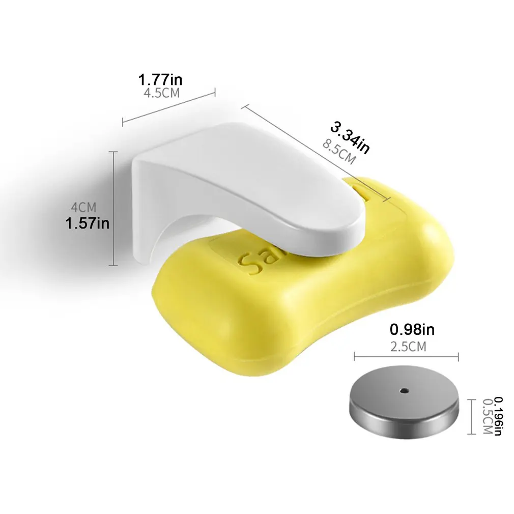 

Magnetic Soap Holder Save Space Storage Rack Plastic Fashion Hanging Soap Dishes Box Bathroom Supplies