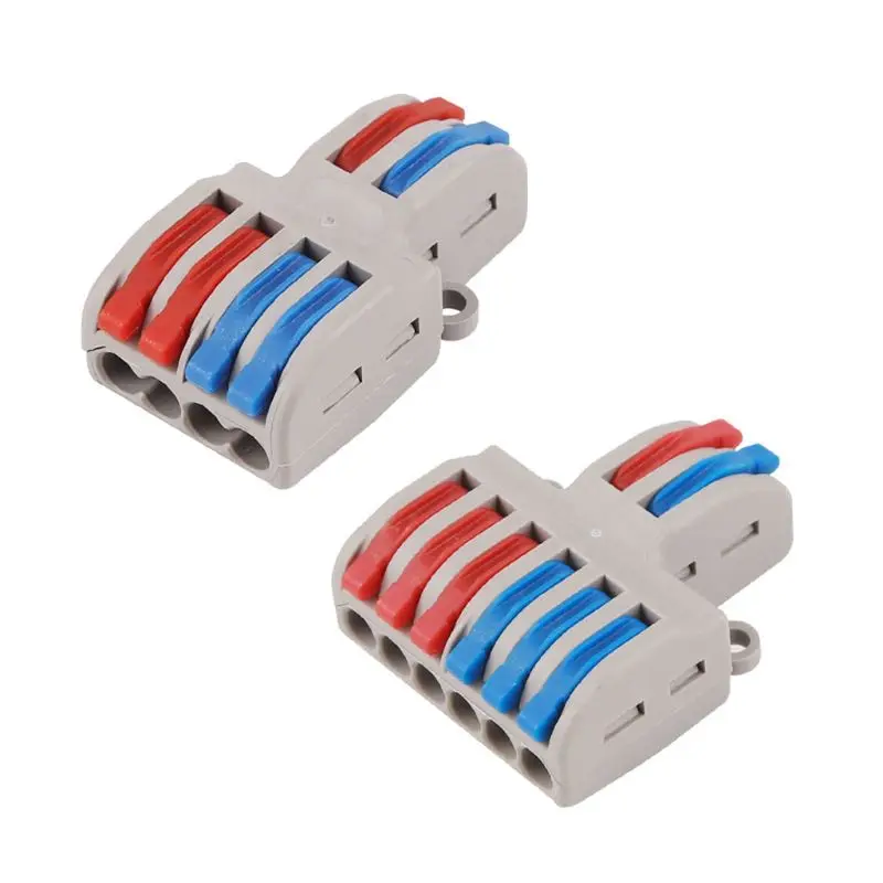 

5PCS SPL-42/62 2 In 4/6 Out Mini Quick Wire Connector Wiring Cable Connector G32C