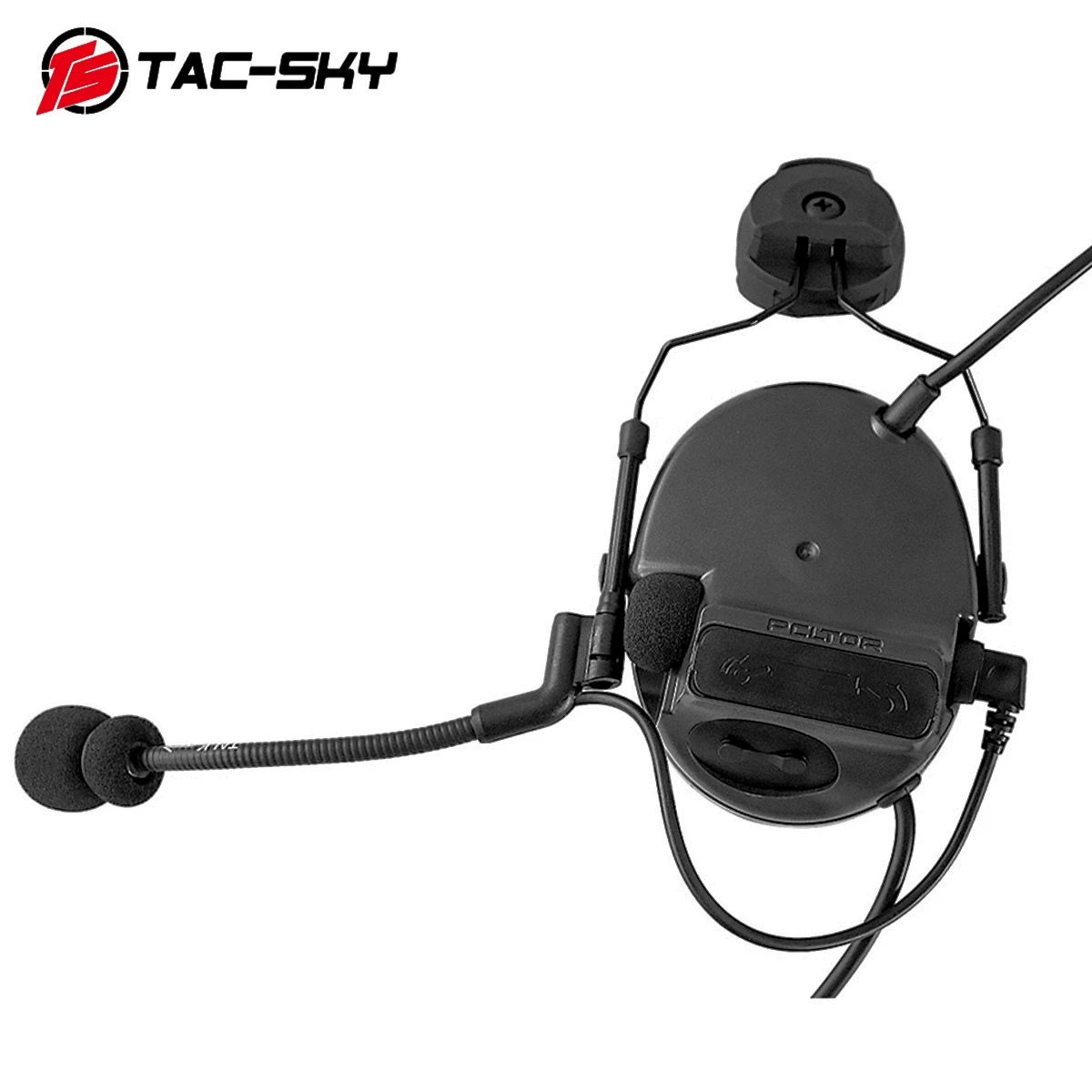 TAC-SKY COMTAC III шлем БЫСТРЫЙ рельсовый кронштейн версия силиконовый наушник версия шумоподавление звукосниматель гарнитура-BK