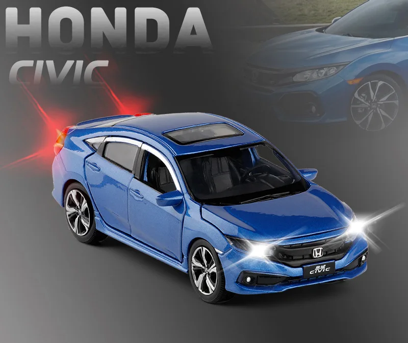 1/32 2019 Новинка Honda Civic игрушечные машины сплав литья под давлением металлический