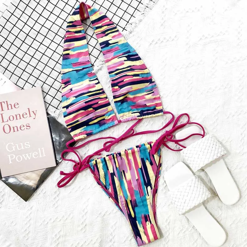 

Women Push Up Micro Bikini Set Sexy Thong Bikinis Two Piece Swimwear Swimsuit Plus Size Female Swimming Suit Beach Bathing Suit