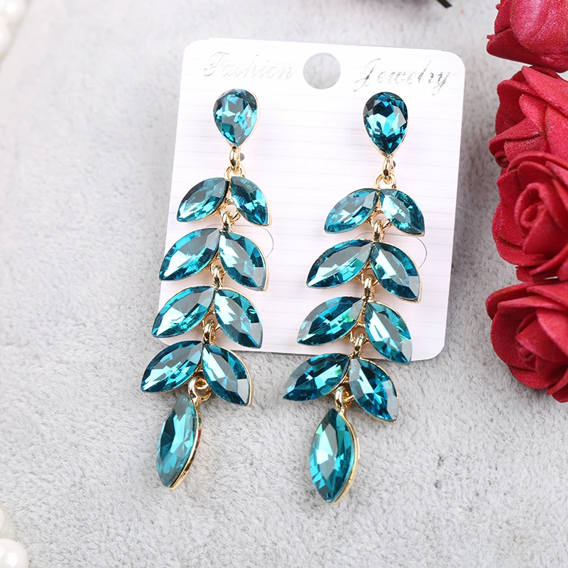 VEYO Ethnic Tassel Crystal Drop Earrings Fashion Willow Branch Shape Luxury Dangle For Women New Jewelry | Украшения и аксессуары