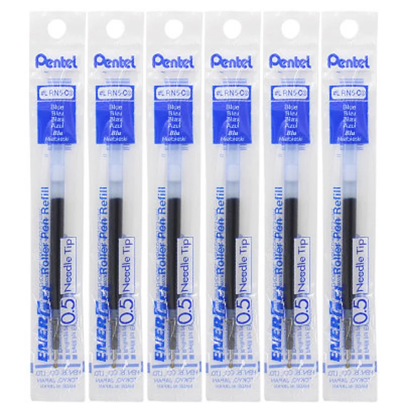 Синий 9 шт. Pentel LRN5 LRN4 Neutra жидкие гелевые чернила для BLN75 выдвижные ручки-быстрое высыхание-0,5 мм Товары для офиса и школы - Цвет: Синий