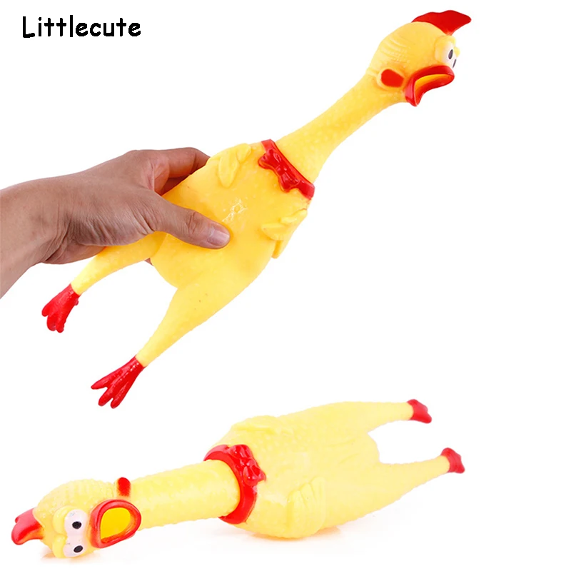 Кричащая курица резиновая игрушка для собак Squeeze Sound Chew Toy товары домашних