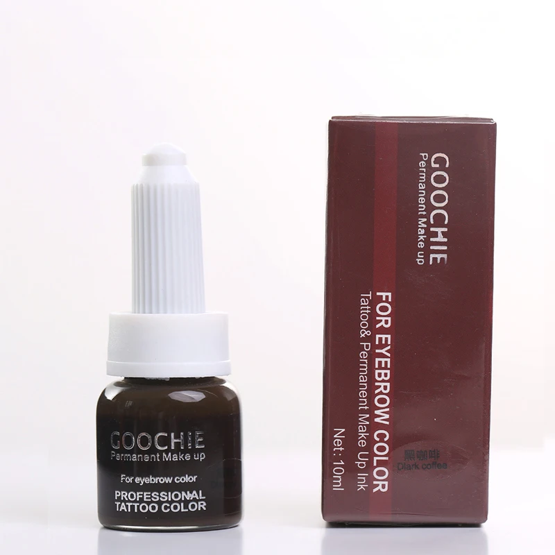 GOOCHIE профессиональный пигмент черные чернила татуировки для естественных микроблейдинга цвет темный татуировки поставка Горячая пигмент татуировки