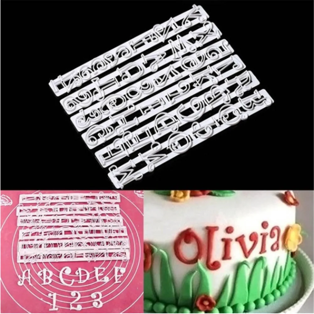6 шт./компл. русскими буквами Кухня гаджеты Fondant(сахарная) Алфавит одежда с буквами и цифрами, пресс-форма для тортов декоративные инструменты набор для выпечки печенья