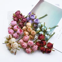 612 pieces small tea toses wedding decorative flowers christmas wreaths diy gifts box scrapbook home decor artificial flowers