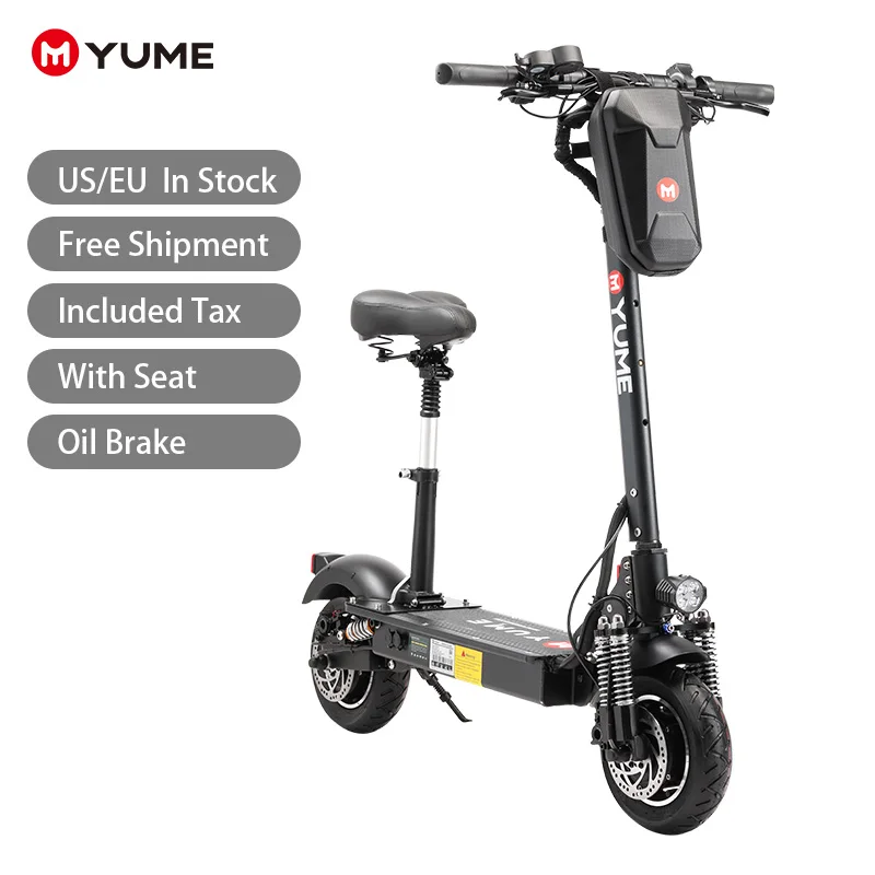 YUME D4 + мощный 10 &quotдвойной двигатель 2000 Вт пневматические шины до 40 миль и 40MPH