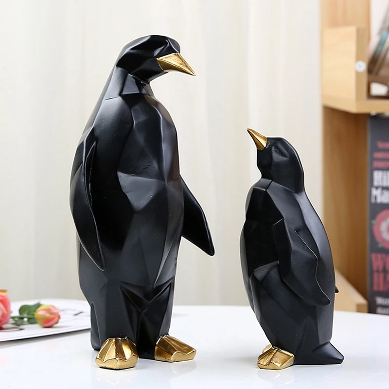 

Nordic Creative Resin Penguin Figurines Home Decoration Ornament Miniature Model Office Decoration Ornament Birthday Gifts