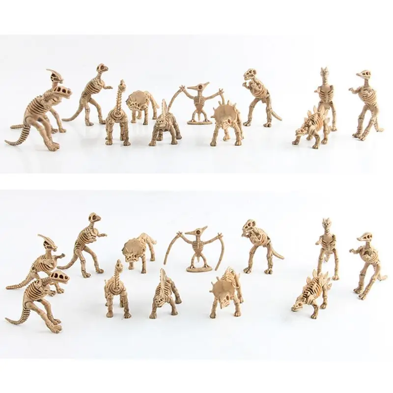 

24pcs Dinosaur Petrifaction Skeletons, Assorted Figures Dino Bones, Educational Gift for Science Play, Dino Sand Dig, Pa P15C