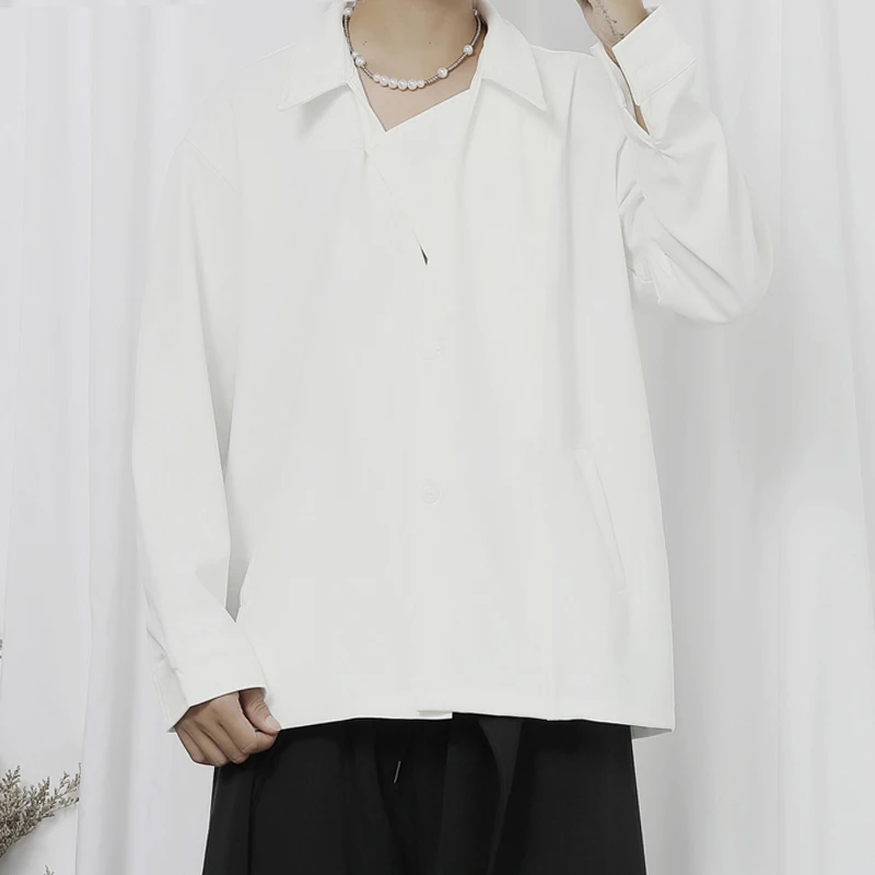 Men's Long-Sleeve Shirt Spring And Autumn New Yamamoto Style Classic Simple Casual Versatile Loose Oversized Shirt