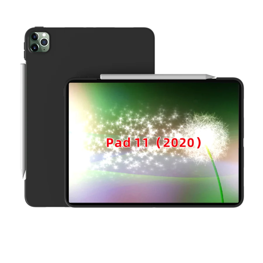 

Черный матовый нескользящий мягкий прозрачный силиконовый чехол из ТПУ, прозрачный чехол для iPad Pro 11 дюймов 2020