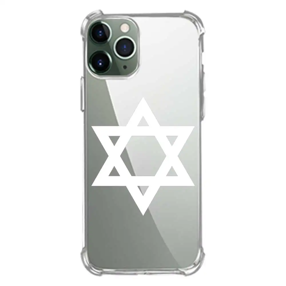 Corner Extra Protection Transparent TPU Phone Cases For Samsung A50 A70 M20 M30 NOTE S 9 10 11 20 Plus Pro Jewish Star of David | Мобильные - Фото №1