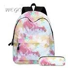 Женские рюкзаки, школьные ранцы с градиентом для девочек-подростков, розовая Водонепроницаемая дорожная сумка, рюкзак для компьютера, рюкзак