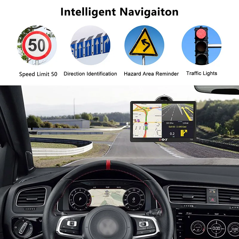 Автомобильный навигатор XGODY GPS экран 7 дюймов 8 ГБ HD автомобильный голосовые
