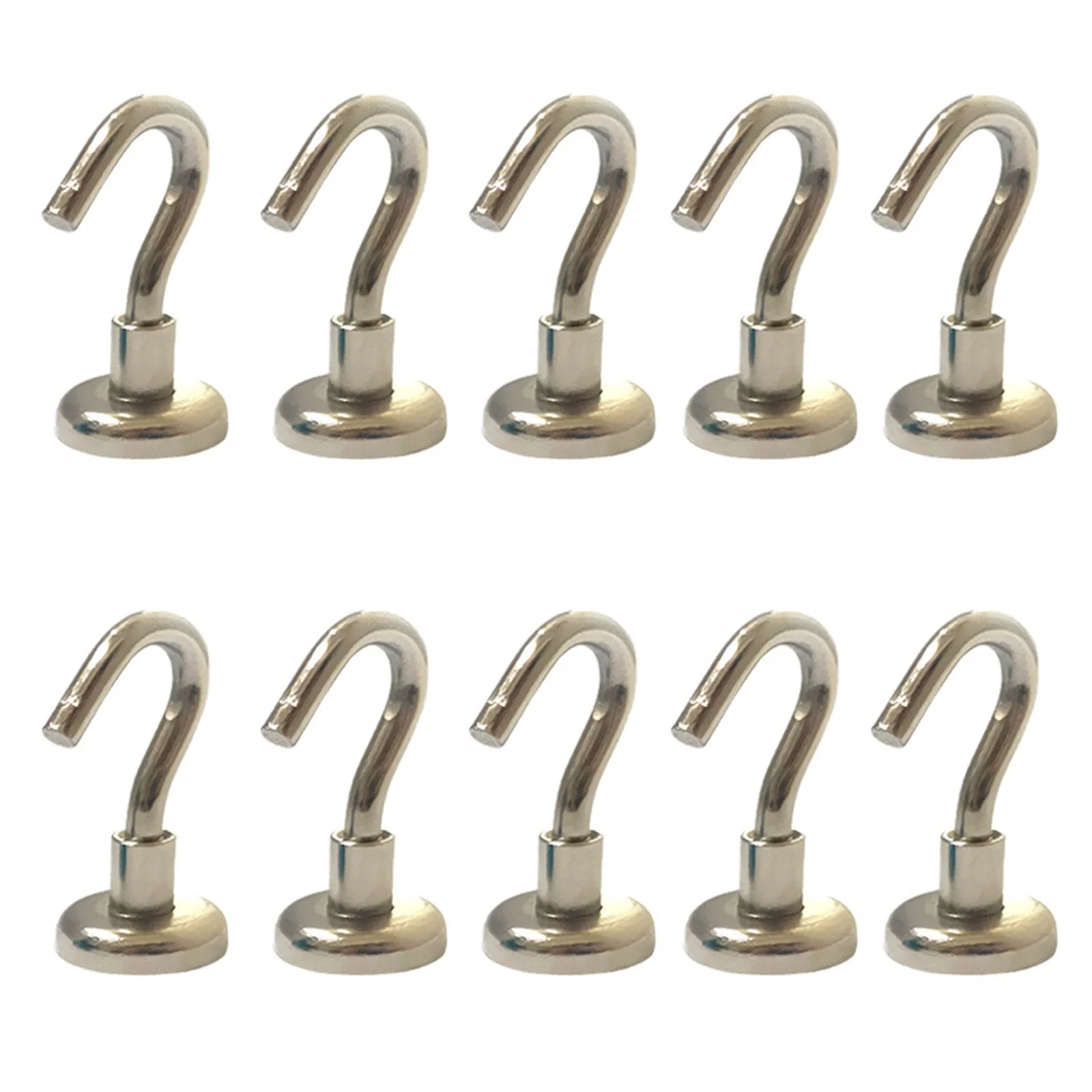 

Heavy Duty Magnetic Hook, Strong Neodymium Magnets Hook for Home, Kitchen, Workplace,etc ,D16mm Hold up to 80Pounds, Pack of 10