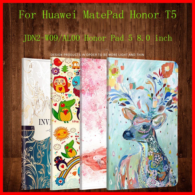 

PU Leather Magnetic Flip Tablet Case Cover For HUAWEI MediaPad T5 8.0 inch JDN2-W09/AL00 Honor Pad 5 Smart Stand Shell Cases Bag