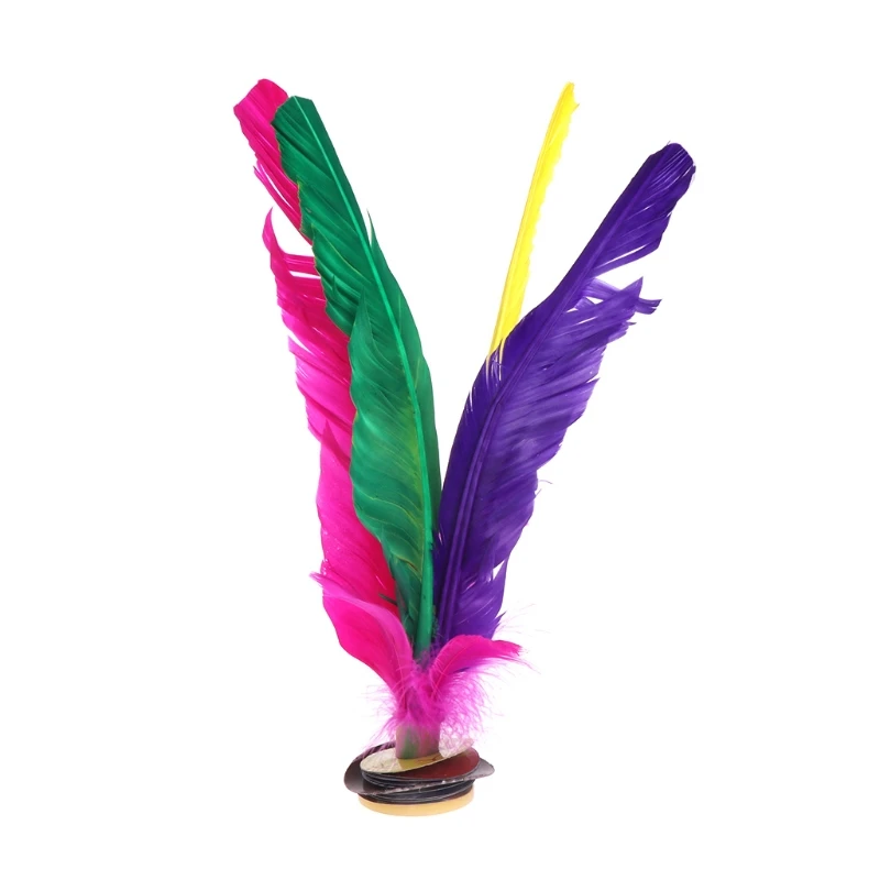 

China Jianzi Footbal Foot Kick Handwheel Fancy Goose Feather Shuttlecock Fitness E56D
