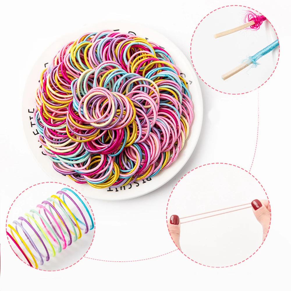 3cm Scrunchie Elastic Rubber Band Children Hair Gum Cute For Girl Ponytail Holder Accessories | Детская одежда и обувь