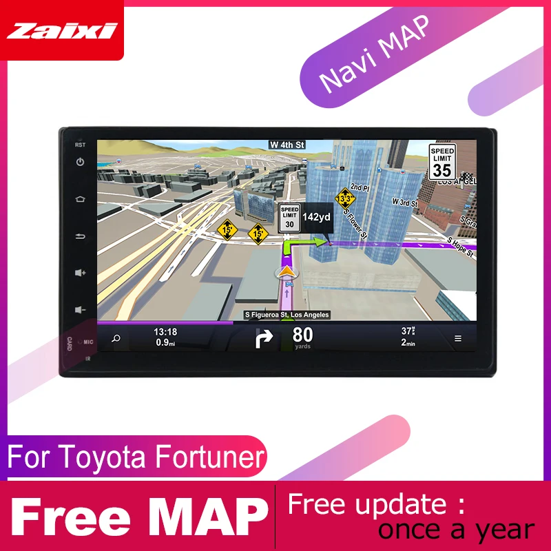 Автомагнитола ZaiXi 2 DIN с GPS навигацией для Toyota Fortuner 2016 ~ 2017 Android мультимедийная
