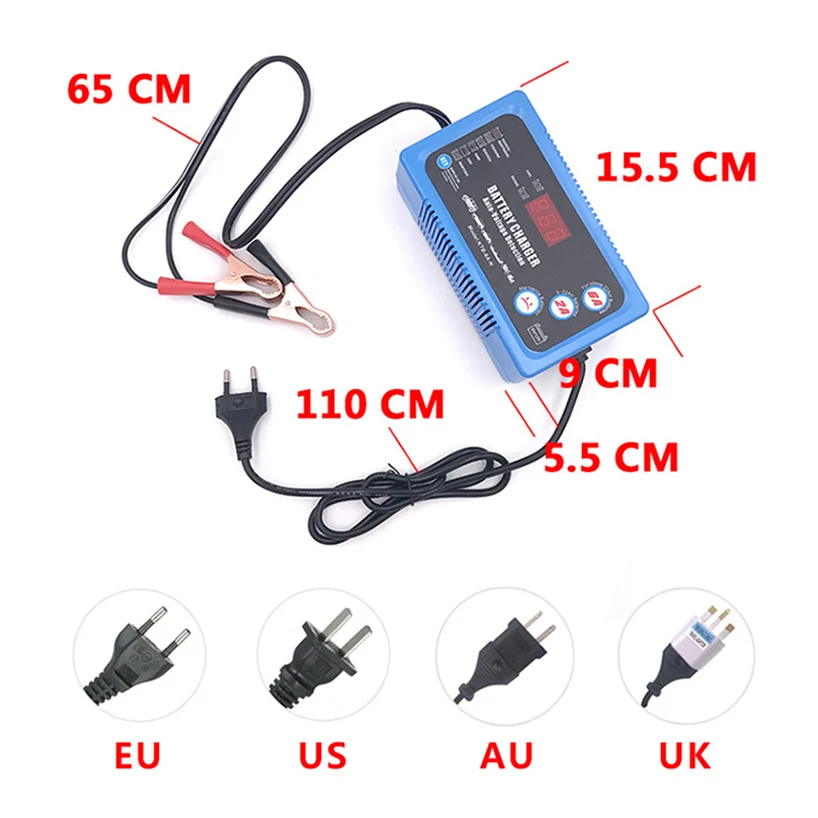 6 в 12 В умное автомобильное зарядное устройство для аккумулятора мотоцикла
