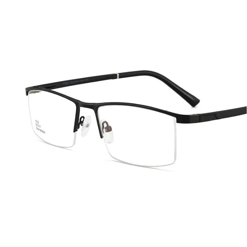 

Width-140 Brand half rim steel business spectacle frame men alloy frame TR temple eyewear frame can be matchedwith myopia lenses
