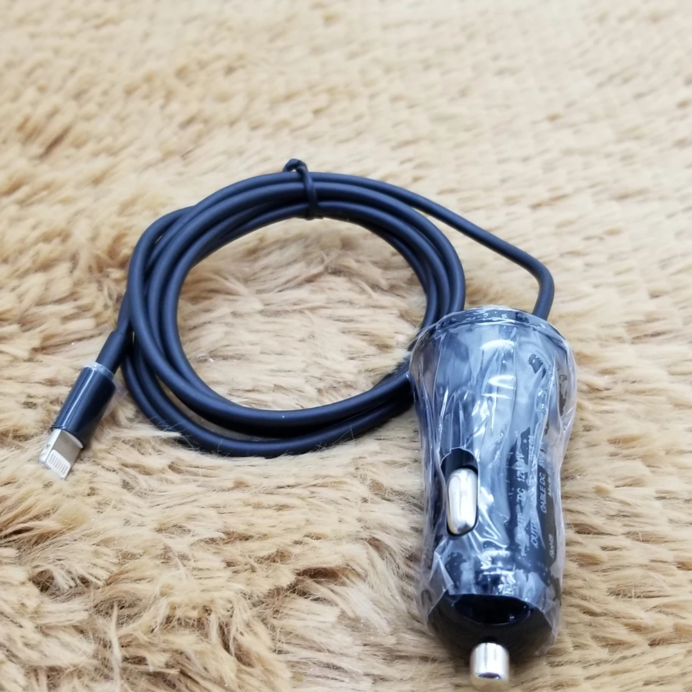 Высококачественное Автомобильное зарядное устройство USB 5 в адаптер с кабелем 2 1
