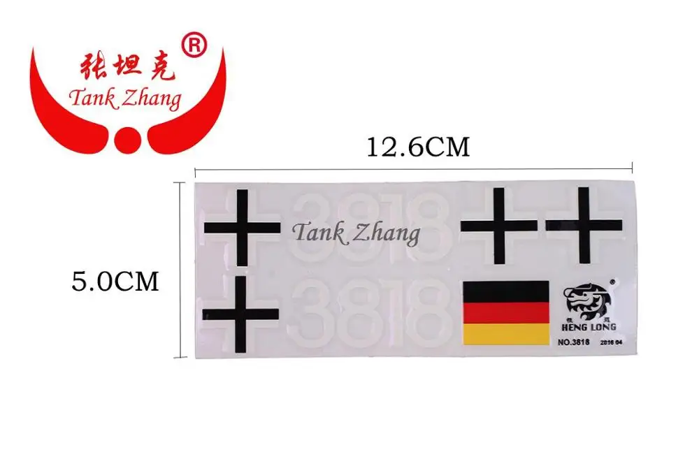 HENG LONG 3818/3818 1 RC Танк немецкий tiger I 1/16 Запасные части № 18 073 наклейка|sticker foil|sticker