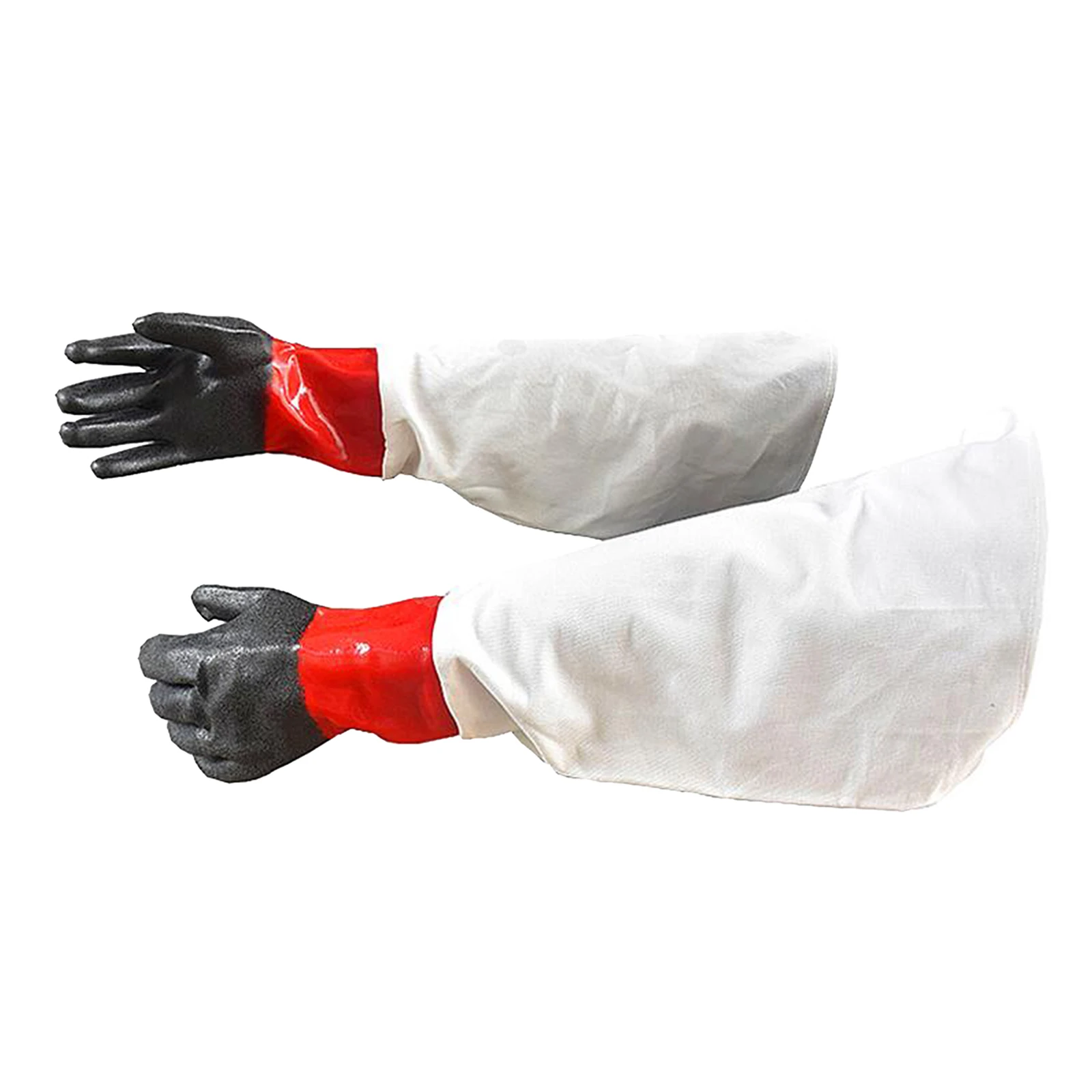 

1Pair Rubber Sandblasting Gloves Sandblast Cabinet Parts Protective Gloves