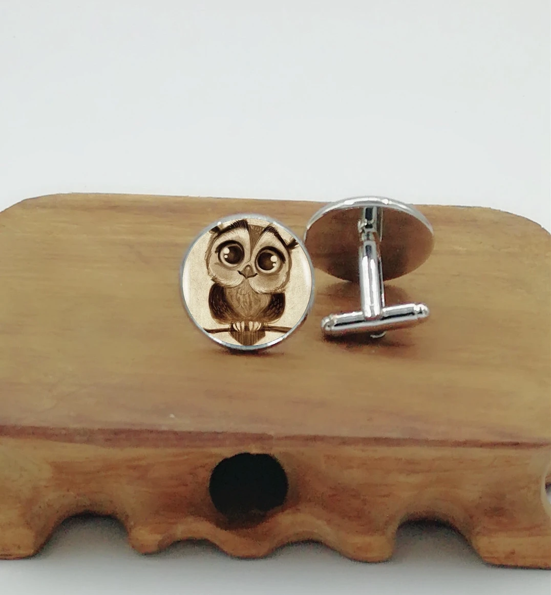 

Новинка 2019, модные запонки, запонки в виде совы, запонки для рубашки, запонки высокого качества