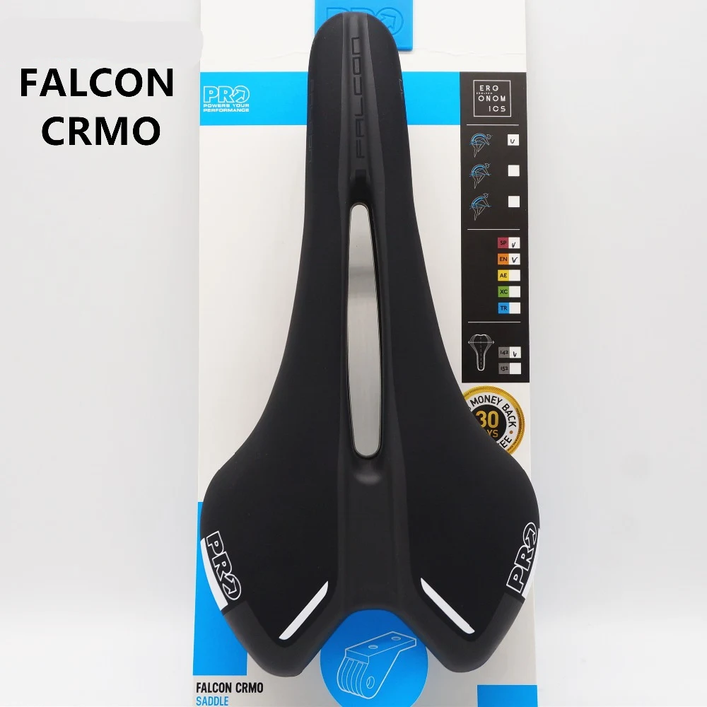 PRO FALCON CRMO седло стальные рельсы Дорожный велосипед сиденье 142 мм/152 черный