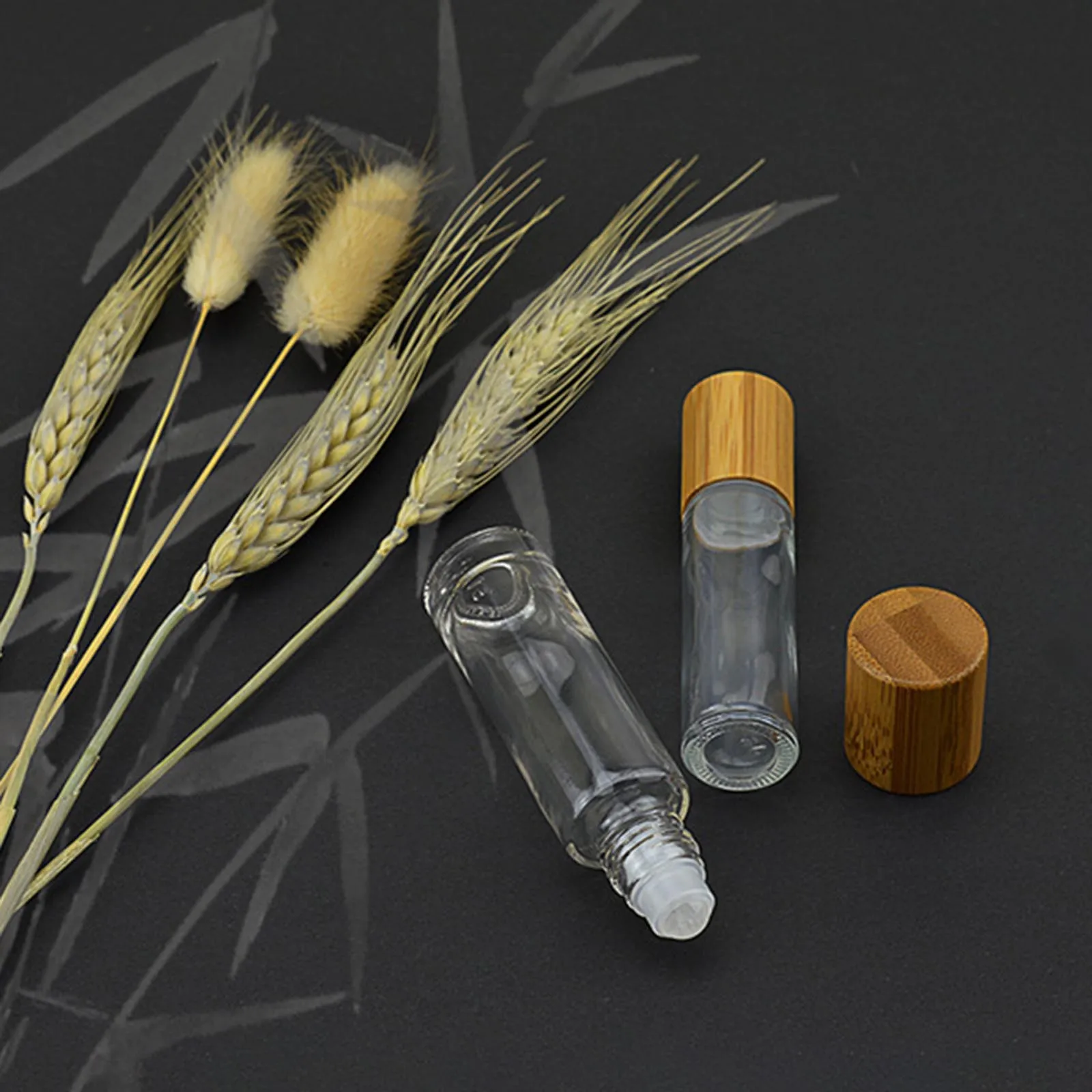 Масло рулон бутылки Стекло Эфирное коричневый прозрачный контейнер Матовая