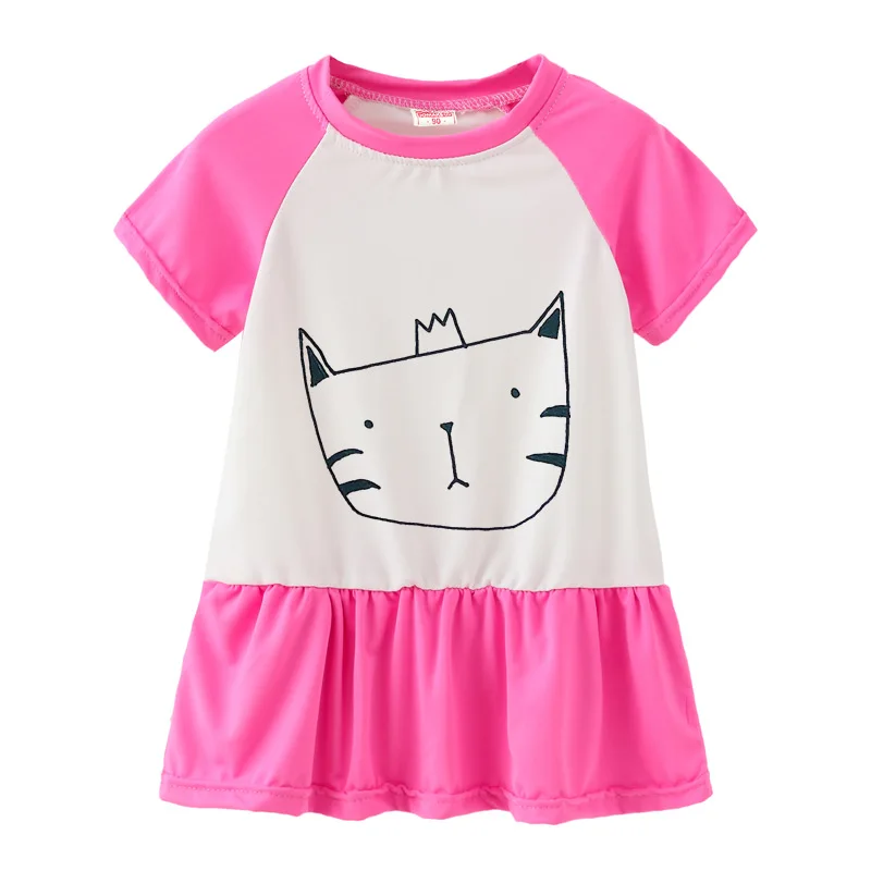 Платье для девочки летнее с мультяшным котом | Детская одежда и обувь