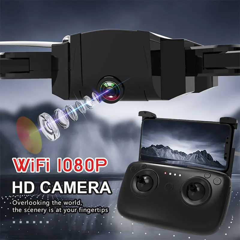 Квадрокоптер Профессиональный Дрон gps с камерой HD 1080P WiFi FPV Surround 20mins fly time